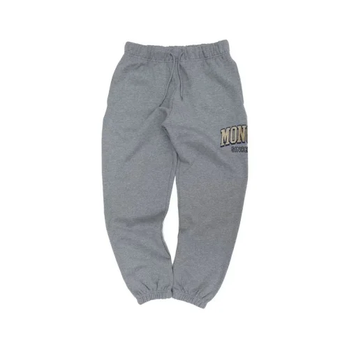 Штаны Moncler Print Brand Name Text "Gray"