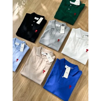 Поло Amiri Red Logo "Beige" фото № 2