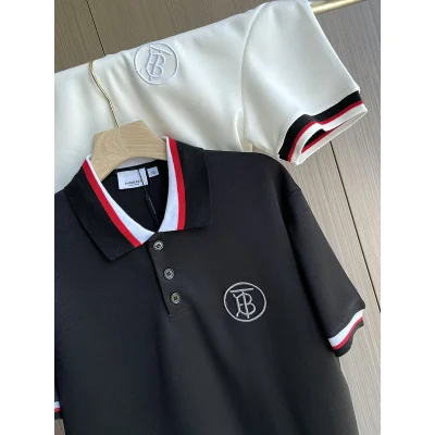 Поло Burberry Striped Sleeves "Black" фото № 3 Поло Burberry Striped Sleeves "Black" фото № 3