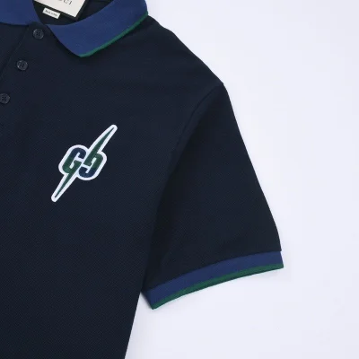 Поло Gucci With Logo - Italian Brand "Blue" фото № 4