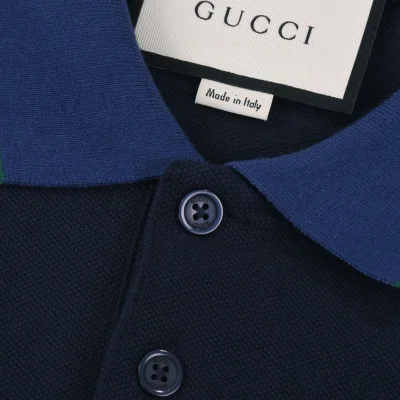 Поло Gucci With Logo - Italian Brand "Blue" фото № 6