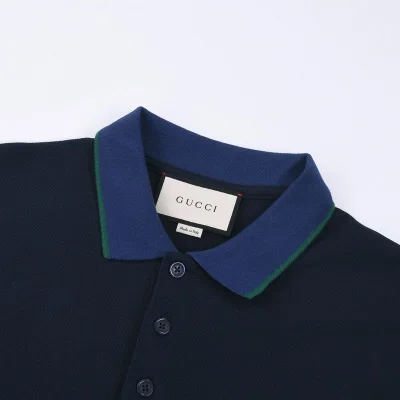 Поло Gucci With Logo - Italian Brand "Blue" фото № 7
