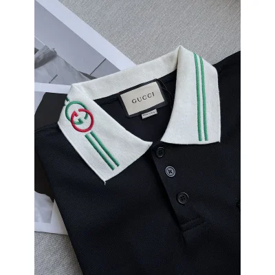 Поло Gucci White collar "Black" фото № 7