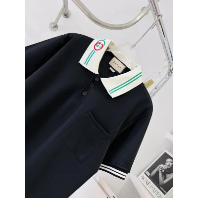 Поло Gucci White collar "Black" фото № 5