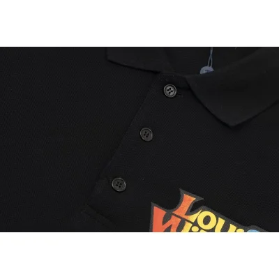 Поло Louis Vuitton Simple With Multicolor Logo "Black" фото № 3