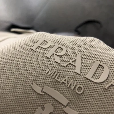 Поло Prada With Small Emblems "White" фото № 9