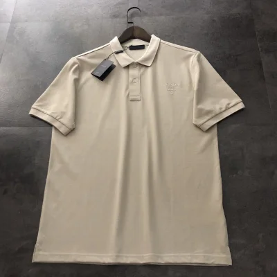 Поло Prada With Small Emblems "White" фото № 7