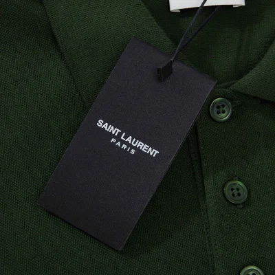 Поло Saint Laurent Three-Letter Logo "Green" фото № 6