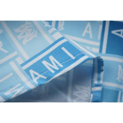 Рубашка Amiri Letter Print "Blue" фото № 2