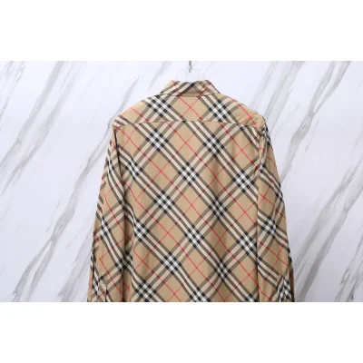 Рубашка Burberry Checked Print Diagonal Dark Lines "Brown" фото № 3