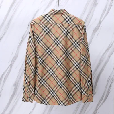 Рубашка Burberry Checked Print Diagonal Dark Lines "Brown" фото № 2