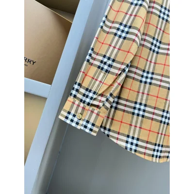 Рубашка Burberry Print Checked Vertical And Horizontal Colorful Lines "Brown" фото № 8