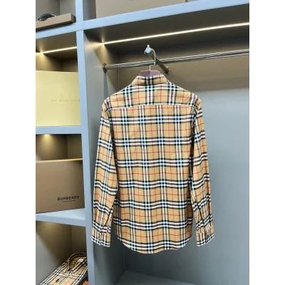 Рубашка Burberry Print Checked Vertical And Horizontal Colorful Lines "Brown" фото № 6