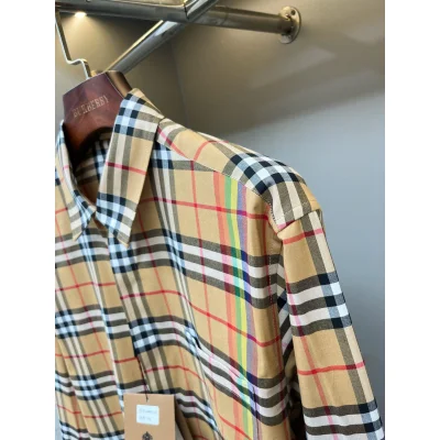 Рубашка Burberry Print Checked Vertical And Horizontal Colorful Lines "Brown" фото № 4