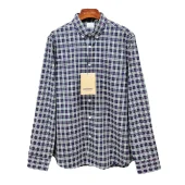 Рубашка Burberry Red And Contrast Lines Squares Print "Blue"