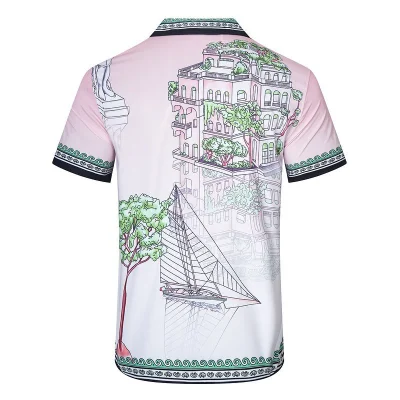 Рубашка Casablanca Short Sleeves Ship Statue «Pink White» фото № 2