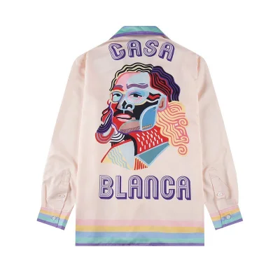 Рубашка Casablanca Portrait Of Man Multicolored Stripes "White" фото № 2