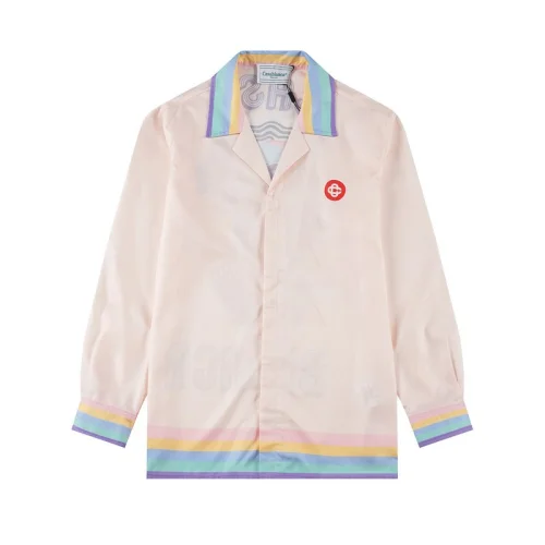 Рубашка Casablanca Portrait Of Man Multicolored Stripes "White"