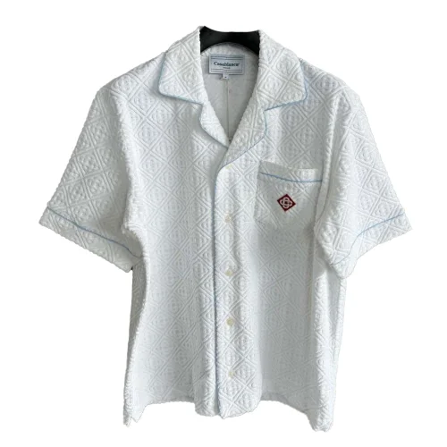 Рубашка Casablanca Red Small Romb Logo On Pocket "White"