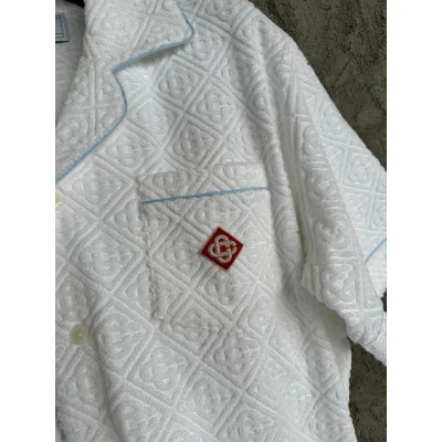 Рубашка Casablanca Red Small Romb Logo On Pocket "White" фото № 5 Рубашка Casablanca Red Small Romb Logo On Pocket "White" фото № 5