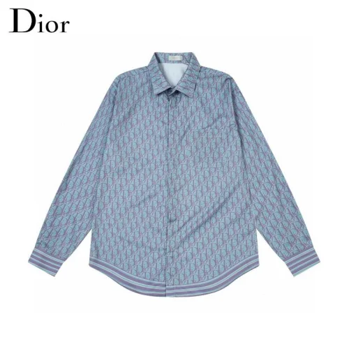 Рубашка Christian Dior Full Filling Of Letters "Blue"