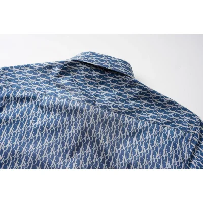 Рубашка Christian Dior Print Dior Many Logos "Navy Blue" фото № 4 Рубашка Christian Dior Print Dior Many Logos "Navy Blue" фото № 4