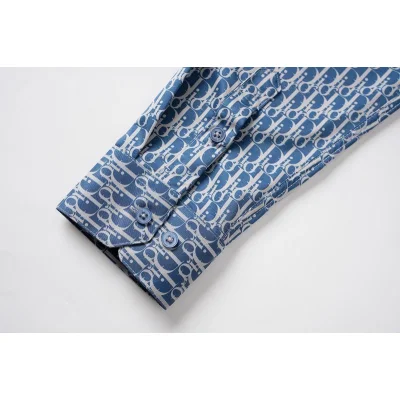 Рубашка Christian Dior Print Dior Many Logos "Navy Blue" фото № 3 Рубашка Christian Dior Print Dior Many Logos "Navy Blue" фото № 3