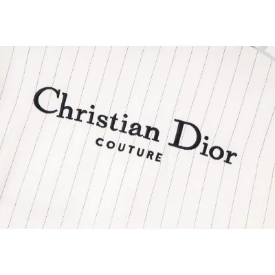 Рубашка Christian Dior Frontside And Backside Black Logo Couture "White" фото № 5