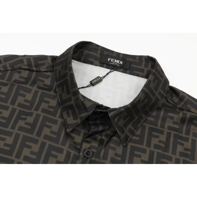 Рубашка Fendi Branded "Black/Brown" фото № 6 Рубашка Fendi Branded "Black/Brown" фото № 6