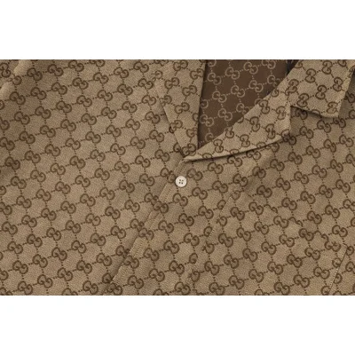 Рубашка Gucci Print - Logo Monogram "Brown" фото № 6 Рубашка Gucci Print - Logo Monogram "Brown" фото № 6