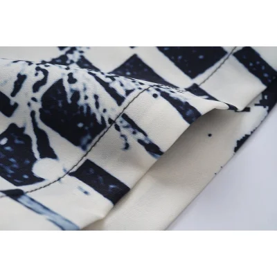 Рубашка Louis Vuitton Front Pocket And Squares Print "White" фото № 5