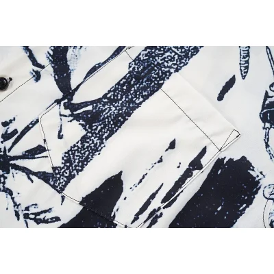 Рубашка Louis Vuitton Front Pocket And Squares Print "White" фото № 4