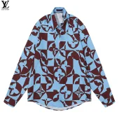 Рубашка Louis Vuitton Halves Of Brand Logos "Blue/Brown"