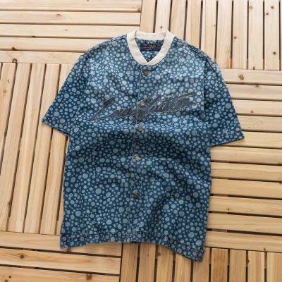 Джинсовая Рубашка Louis Vuitton Polka Dots "Blue" фото № 2
