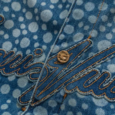 Джинсовая Рубашка Louis Vuitton Polka Dots "Blue" фото № 4