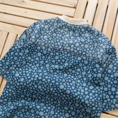 Джинсовая Рубашка Louis Vuitton Polka Dots "Blue" фото № 5