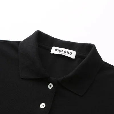 Рубашка Miu Miu Frontside Mini Logo Miu Miu "Black" фото № 3