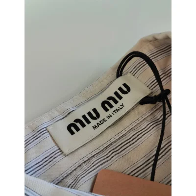 Рубашка Miu Miu Frontside Black Logotype Miu Miu "Beige" фото № 3
