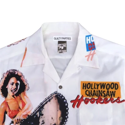 Рубашка Wacko Maria Hollywood Chainsaw "White" фото № 9 Рубашка Wacko Maria Hollywood Chainsaw "White" фото № 9