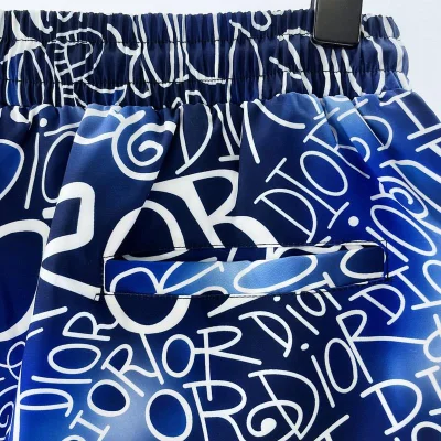 Шорты Christian Dior White And Black Logos Dior Print "Blue" фото № 5