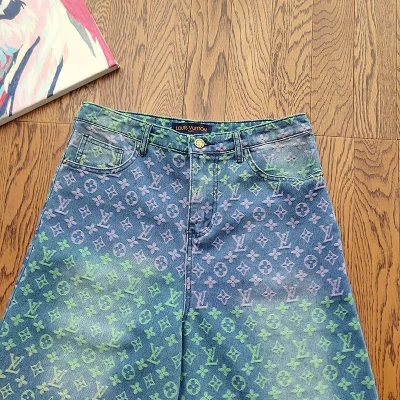Шорты Louis Vuitton Denim Style "Blue/Green" фото № 7 Шорты Louis Vuitton Denim Style "Blue/Green" фото № 7