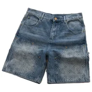 Шорты Louis Vuitton Denim Style With Logo "Blue"