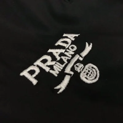 Шорты Prada White Stripes And White Logo "Black" фото № 2