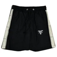 Шорты Prada White Stripes And White Logo "Black"