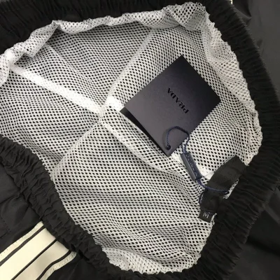 Шорты Prada White Stripes And White Logo "Black" фото № 6