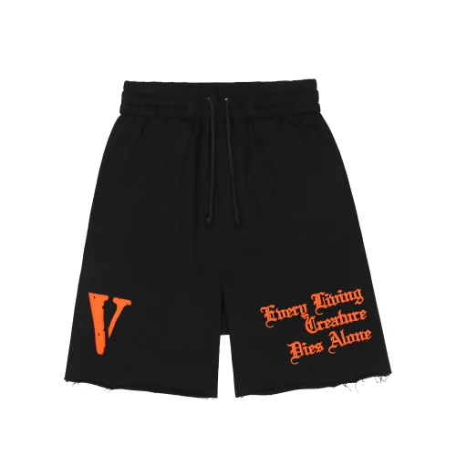 Шорты Vlone Every Living Creature Dies Alone "Orange"