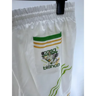 Шорты Casablanca Tennis Man And Woman With Rocket "White" фото № 4