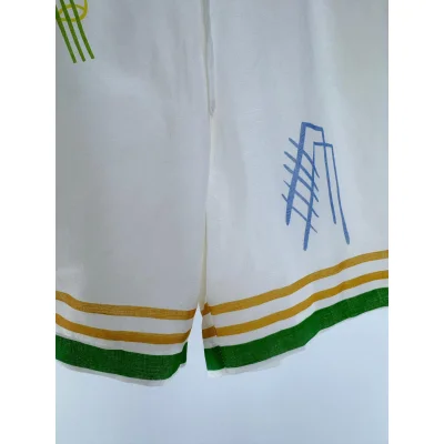 Шорты Casablanca Tennis Man And Woman With Rocket "White" фото № 3