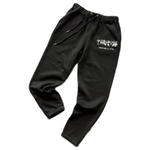 Штаны Trapstar Embroidered Front Logo On Multicolor Background With Small Mirror Inscription "Black"