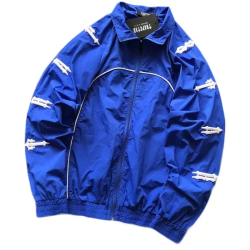 Олимпийка Trapstar Decorated By Stripe And Repeating Embroidered Logo "Blue"